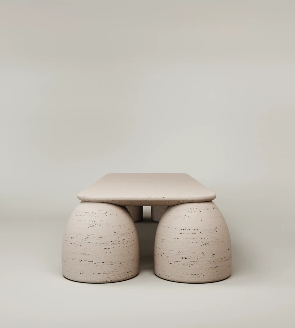 M_018 Dining Table Travertine