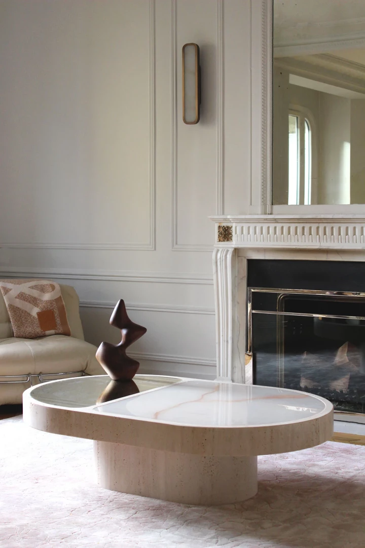 Cohesion travertine table - Image 2