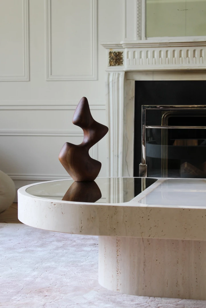 Cohesion travertine table - Image 3