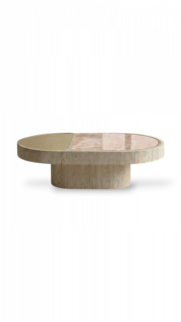 Cohesion travertine table
