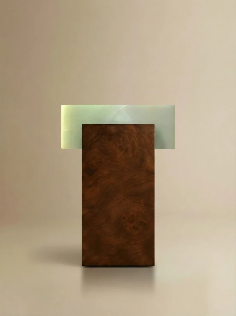 Gaia burl wood side table - Image 3