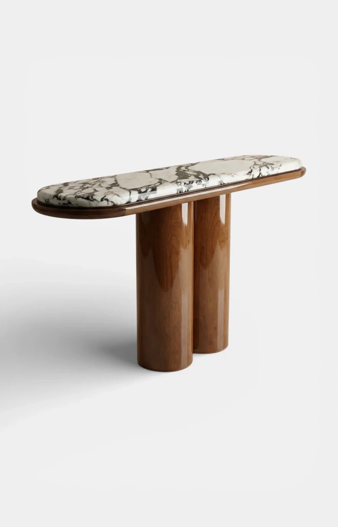 Ida glossy wood console - Image 2