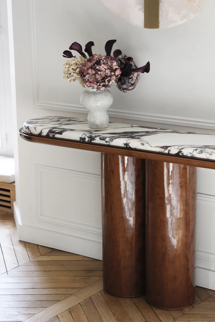 Ida glossy wood console - Image 5