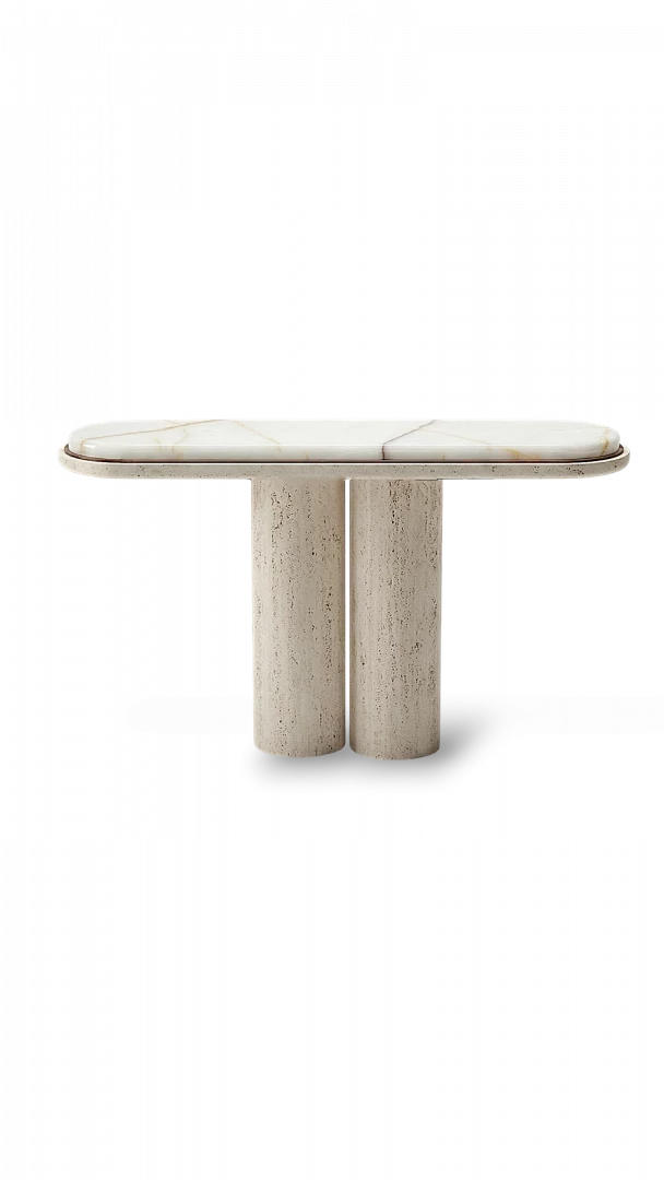 Ida travertine console
