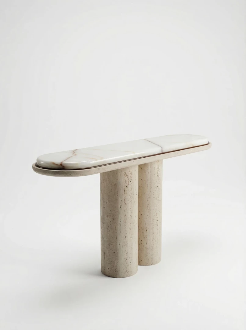 Ida travertine console - Image 2