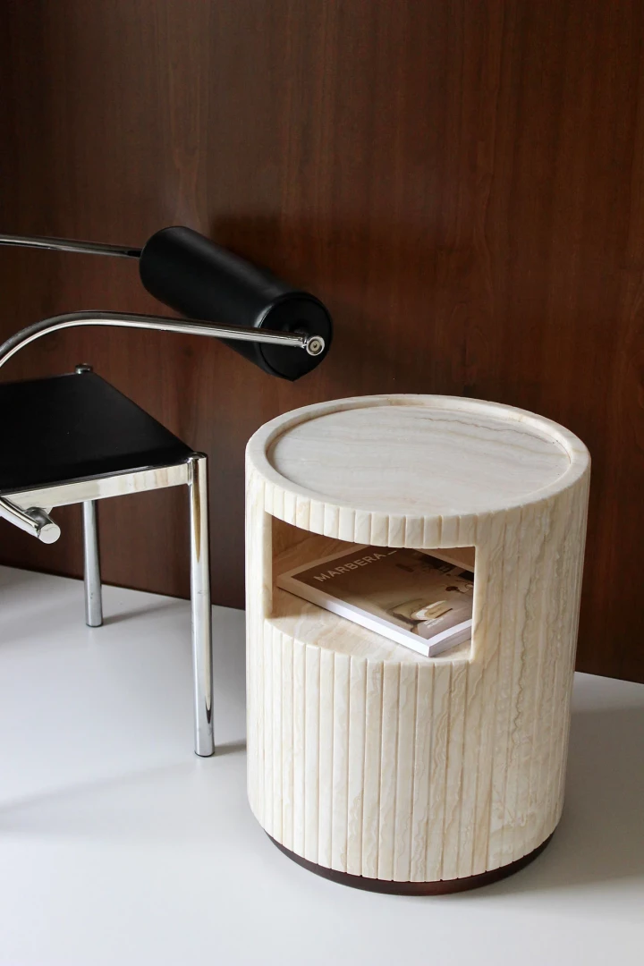 Ischia side table Ivory Onyx - Image 4