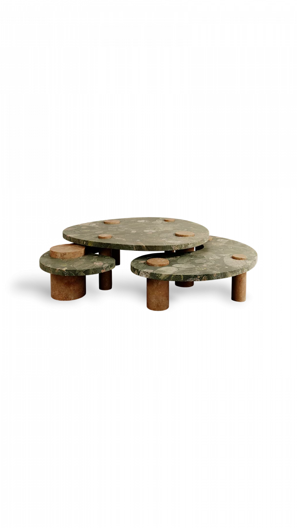 Magatama Coffee Table Trio Verde Marinace