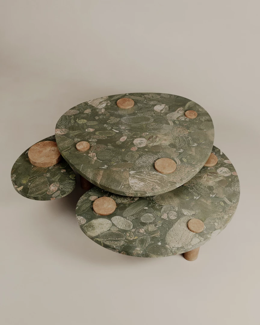 Magatama Coffee Table Trio Verde Marinace